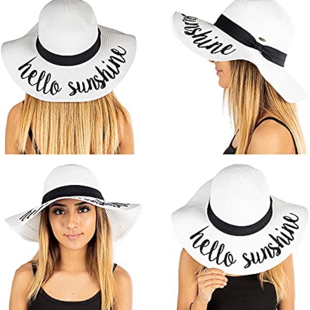 White Hello Sunshine Hat from Jenny Boutique